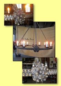 chandelier, plaited
